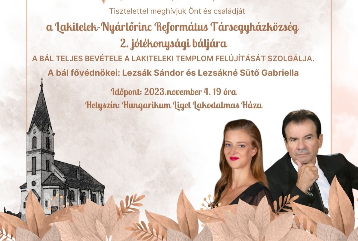 Lakitelek-Nyárlőrinc Református Társegyházközség 2. jótékonysági bál