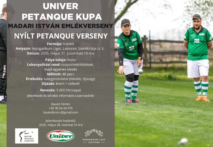 Petanque verseny 2025. tavasz