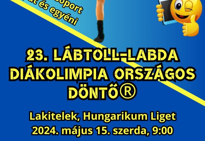 23. Lábtoll-labda Diákolimpia Országos Döntő