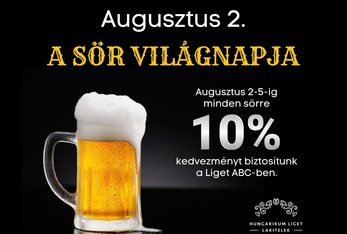 Augusztus 2. a sör világnapja