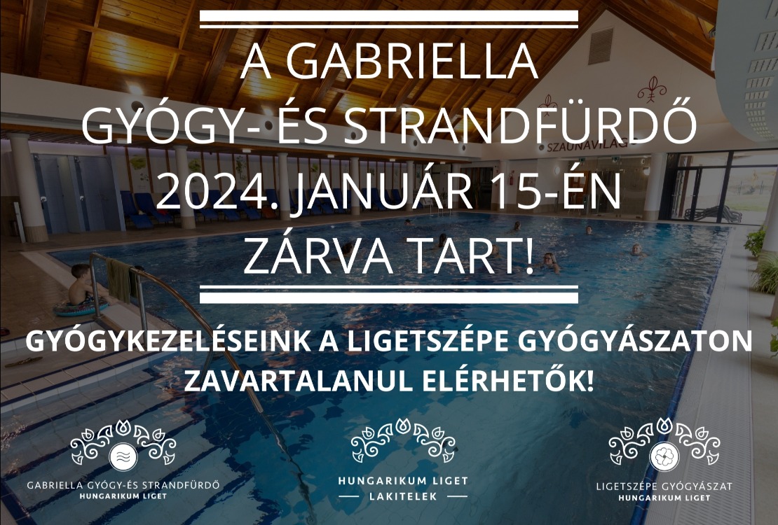 Zárvatartás - Gabriella Gyógy- és Strandfürdő