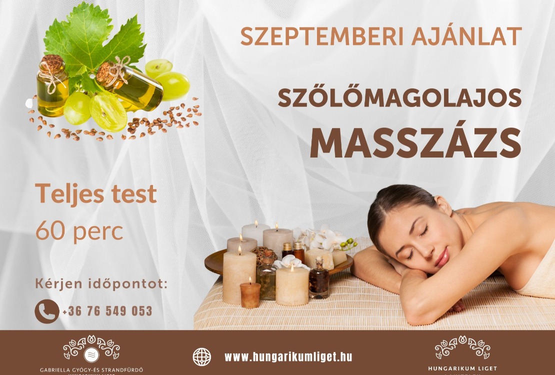 Szeptemberi ajánlatunk - Ligetszépe Gyógyászat